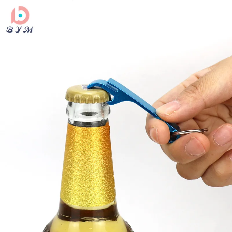 Creative Can Opener Promotional Gift Custom logo Aluminum Keychain Beer Bottle Opener