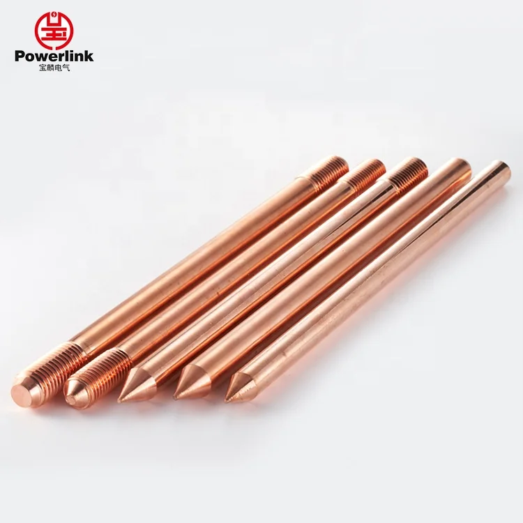 Threaded Copper Bonded grounding Earth Rod