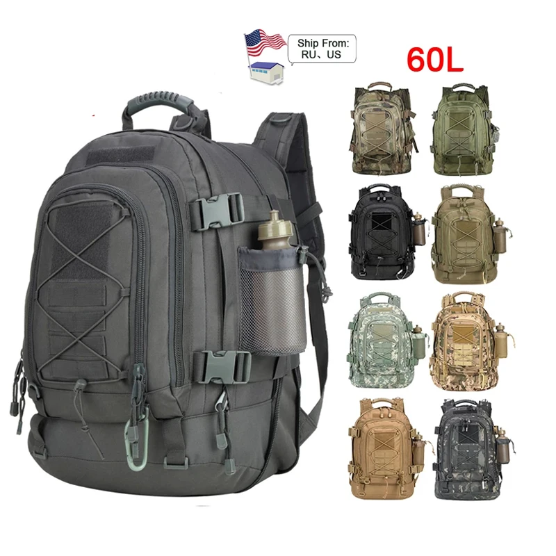 In USA Warehouse 39l-60l Expandable Backpacks Tactical  Backpack Camo Tactical  Backpack Tactical Bag