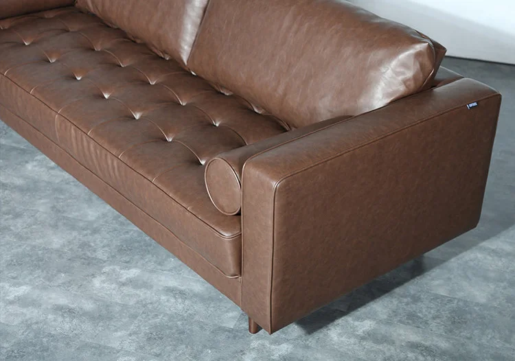 
Modern Sectional Sofa European Style House Living Room Furniture 3 Seater Leather Sofa Made In China 
