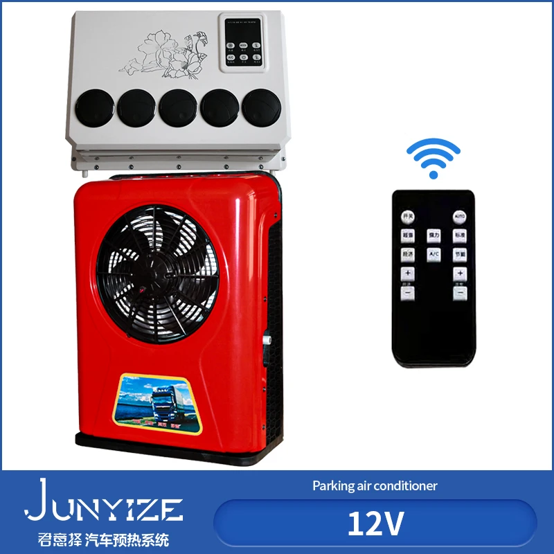 Junyize 10500btu грузовик Электрический Сплит кондиционер 12 В стояночный 24 для автомобиля RV тракторы Camper Van Motorhome