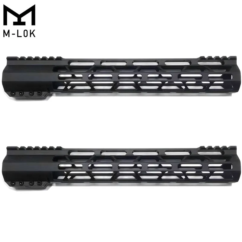 
AR handguard super slim MLok rails free float tube partial-top-cut clampon AR15 223 5.56 