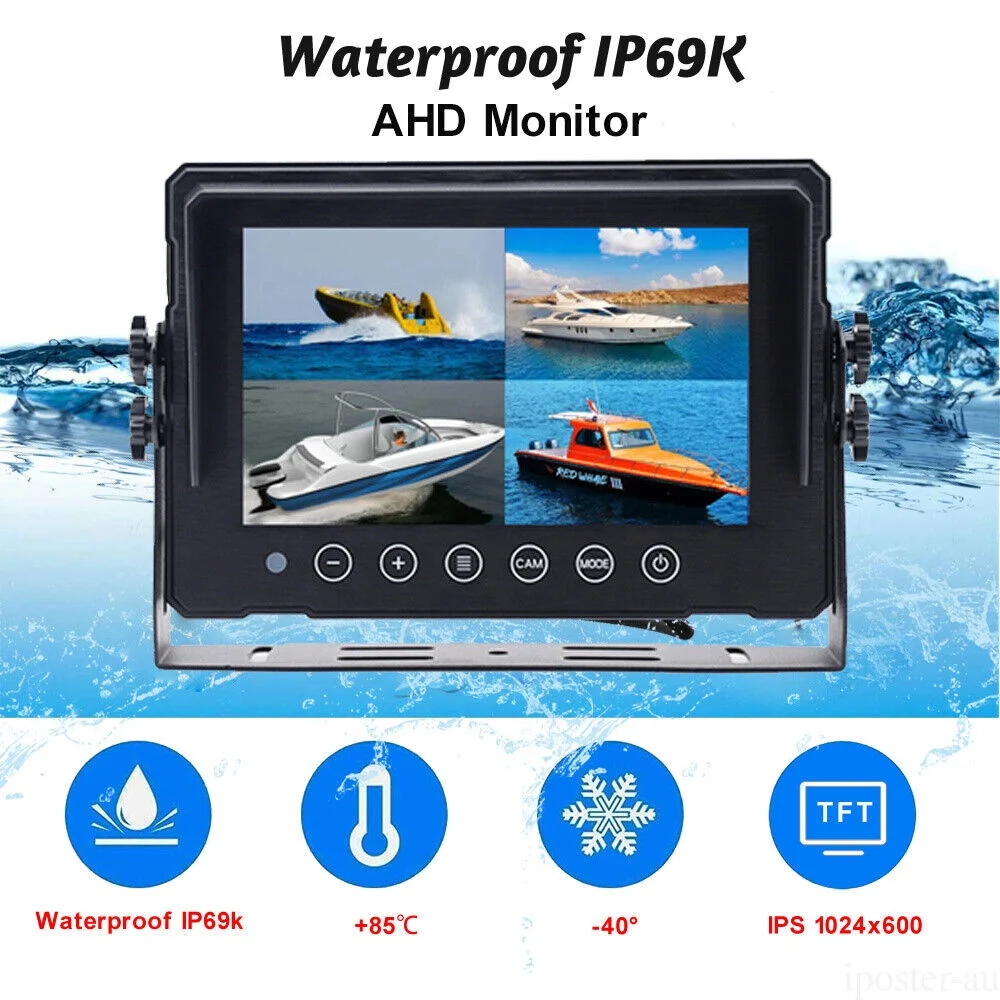 IPoster pwats private форма для автомобиля фургона 7 в IPS экран водонепроницаемый IP69 четырехъядерный монитор с записью петли