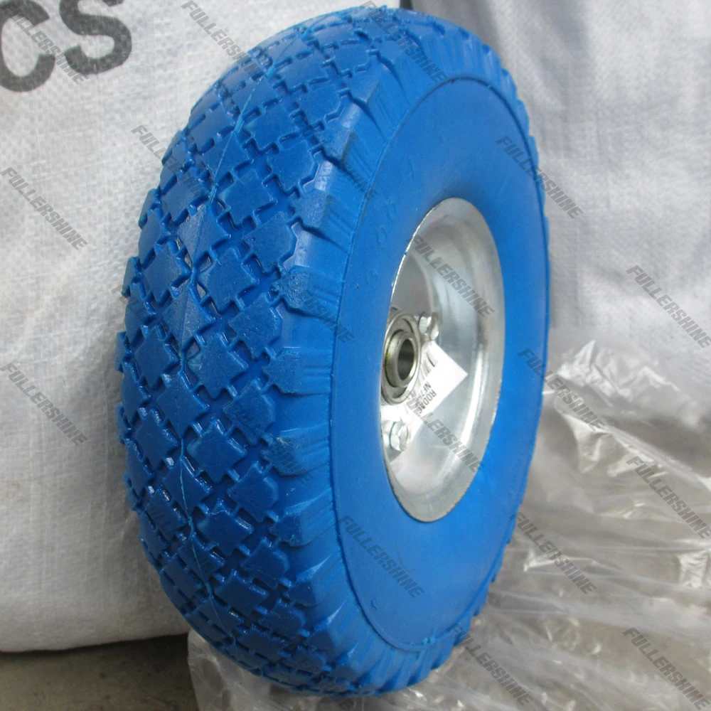 PAHS 10inch PU Foam Wheel for Wheelbarrow 260mm diameter Foam Caster 3.00-4 with plastic rim