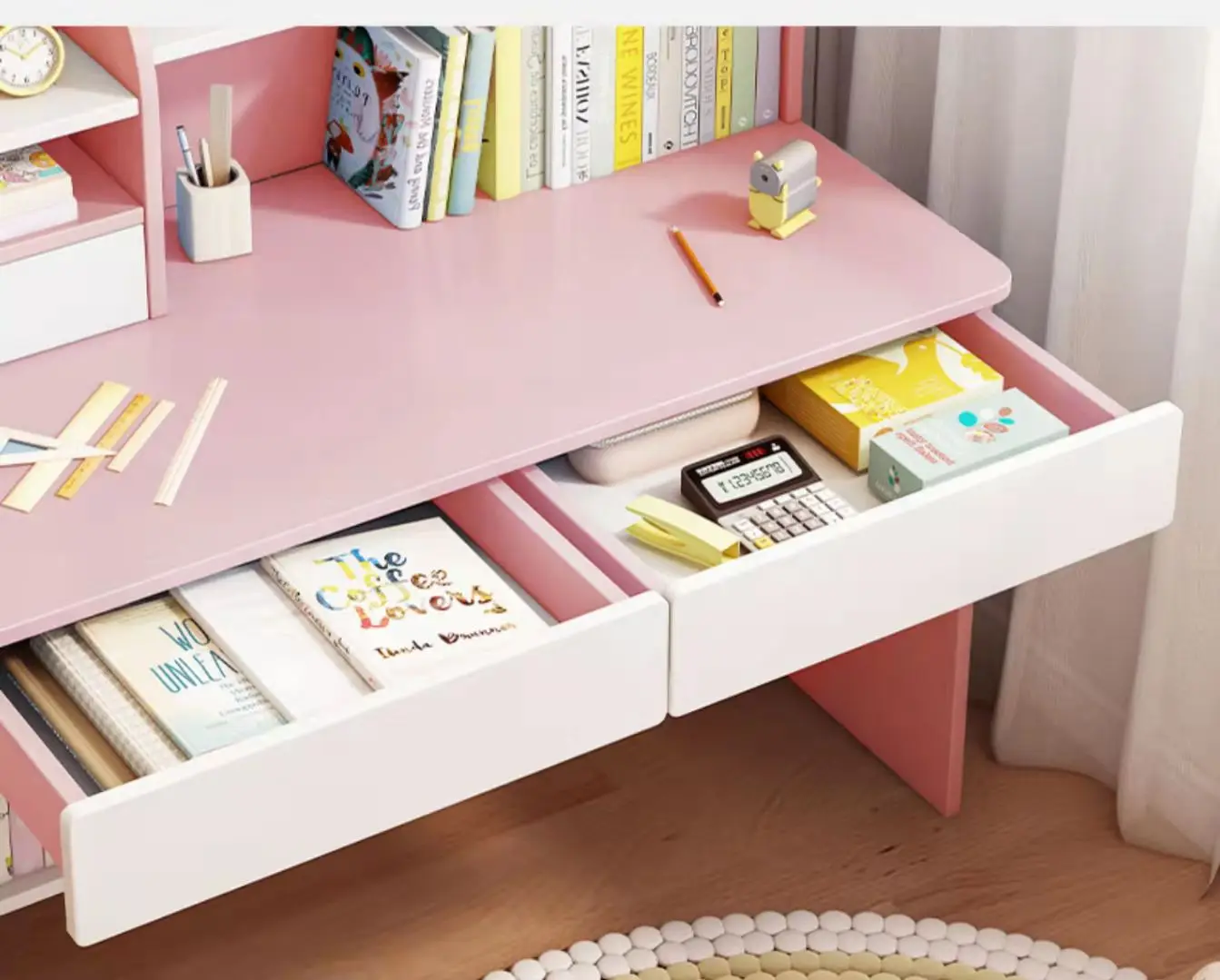 Modern minimalist corner computer desks home table girl boy baby toy table wood study table