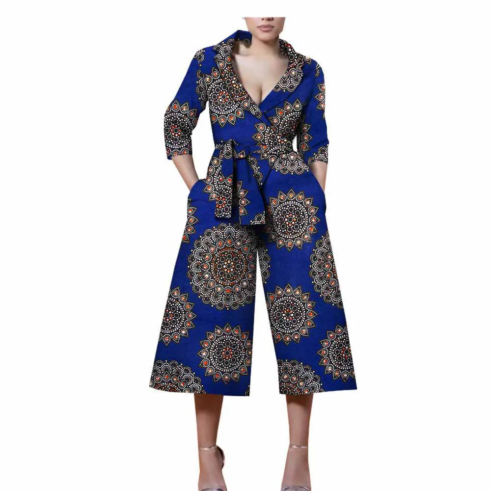 Yibaoli 2021Hot sale African clothing best seller african women ladies ankara wax cotton african print jumpsuits