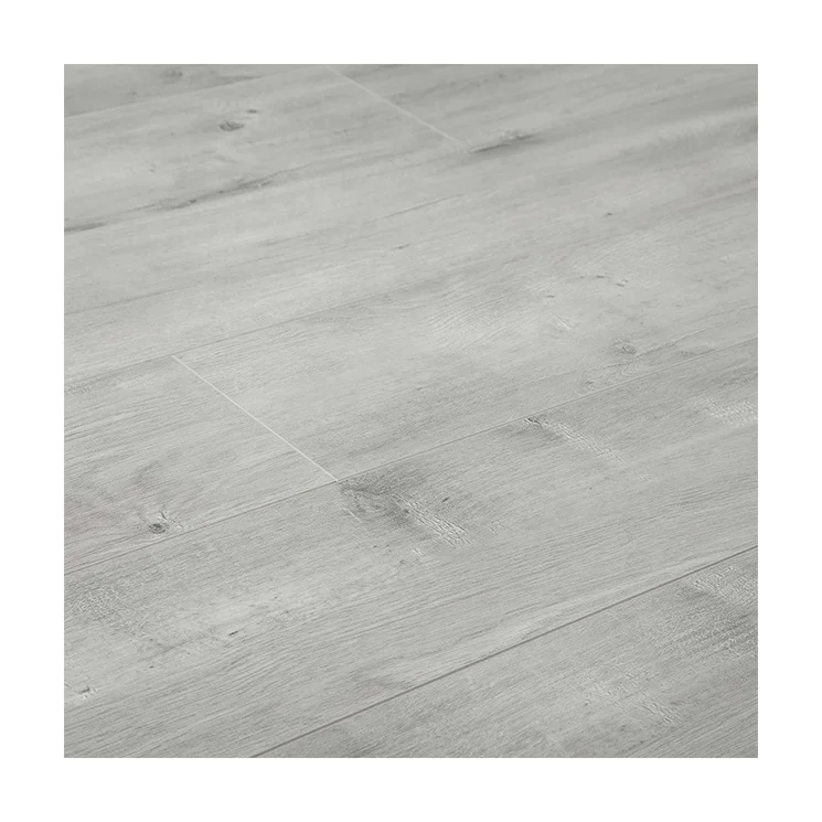 Good Quality 7mm Panel  V Groove Grey Oak Waved 100% Water Resistant Laminate Flooring