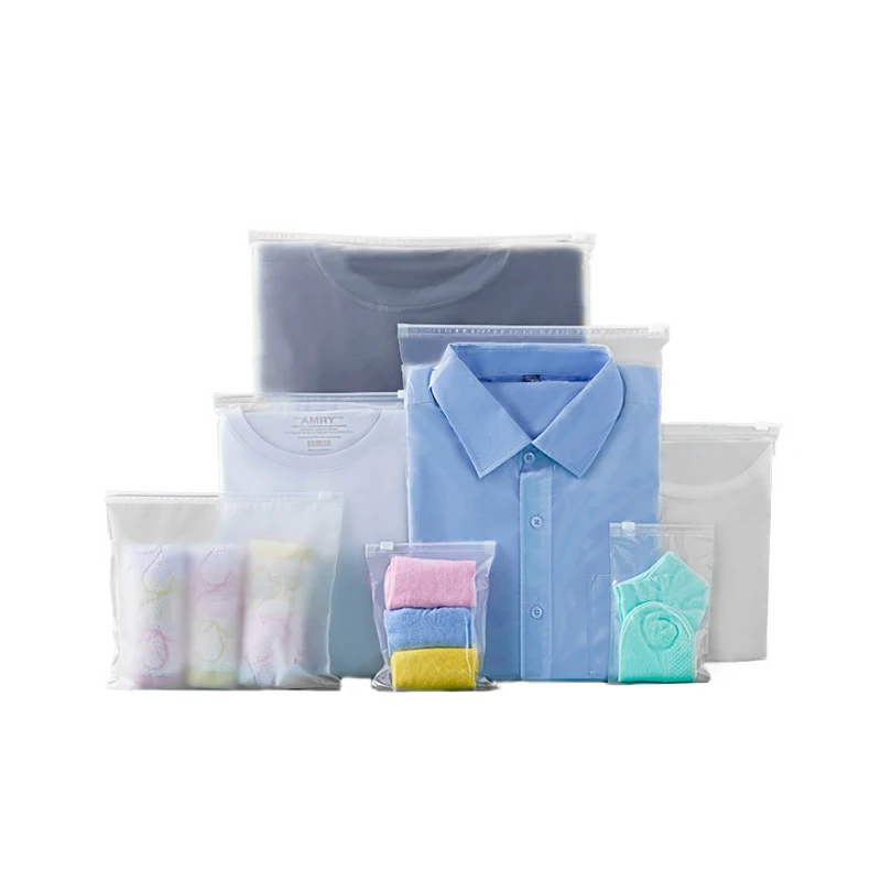 Eco friendly clothing packaging ziplock bag Clothes Packaging Frosted bag Plastic Ziplock frosted zipper Bag
