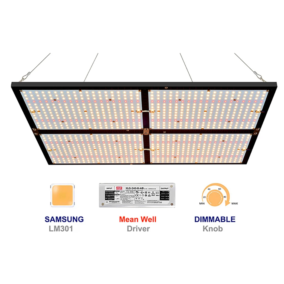 CrxSunny XP4000 PRO 480W SMD LED Samsung LM301B Quantum LED Grow Light Full Spectrum with Heatsink Samsung LED Grow Lamps