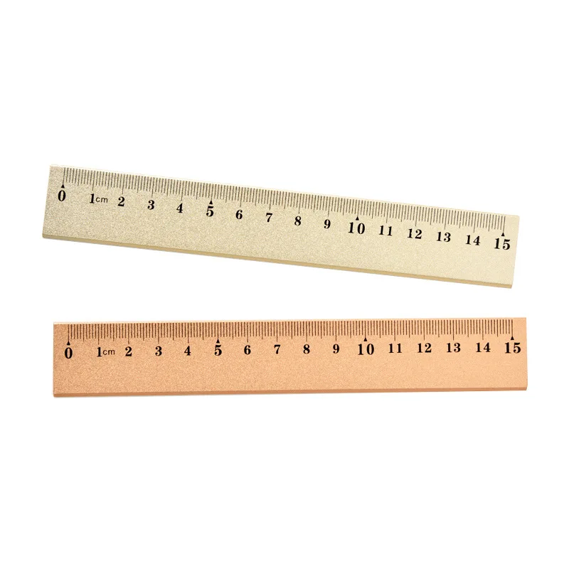 2019 Лидер продаж завод 15 см с металлическими заклепками; Туфли-лодочки сплав линейка цвета розового золота для High-End канцелярских принадлежностей