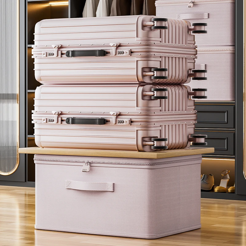 Wardrobe Storage Box Clothes Organizer Cotton Storage Box with Lock