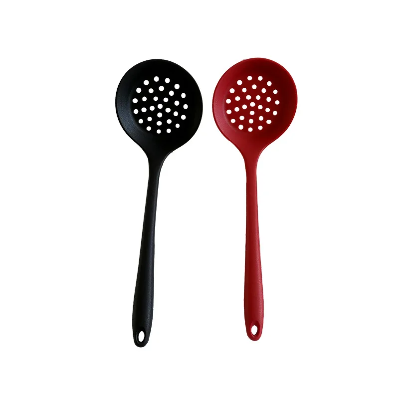 duobenshi silicone fence food grade colander lengthened handle high temperature oil filter scoop leakage spoon cooking
