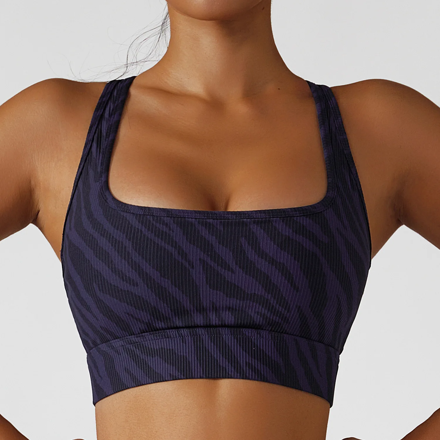 2022 New Animal Print Seamless Fitness Yoga Wear Sexy Push Up High Impact Women Sports Bras