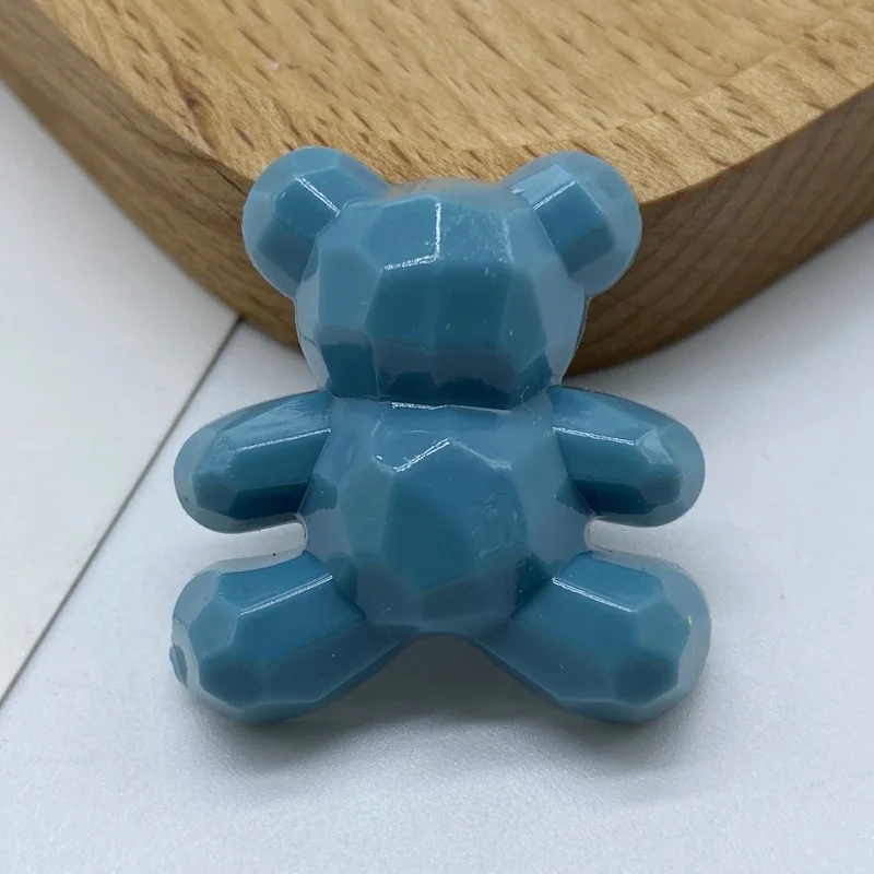 Acrylic bear drop glue mobile phone case accessories DIY handmade bear headdress beads without holes