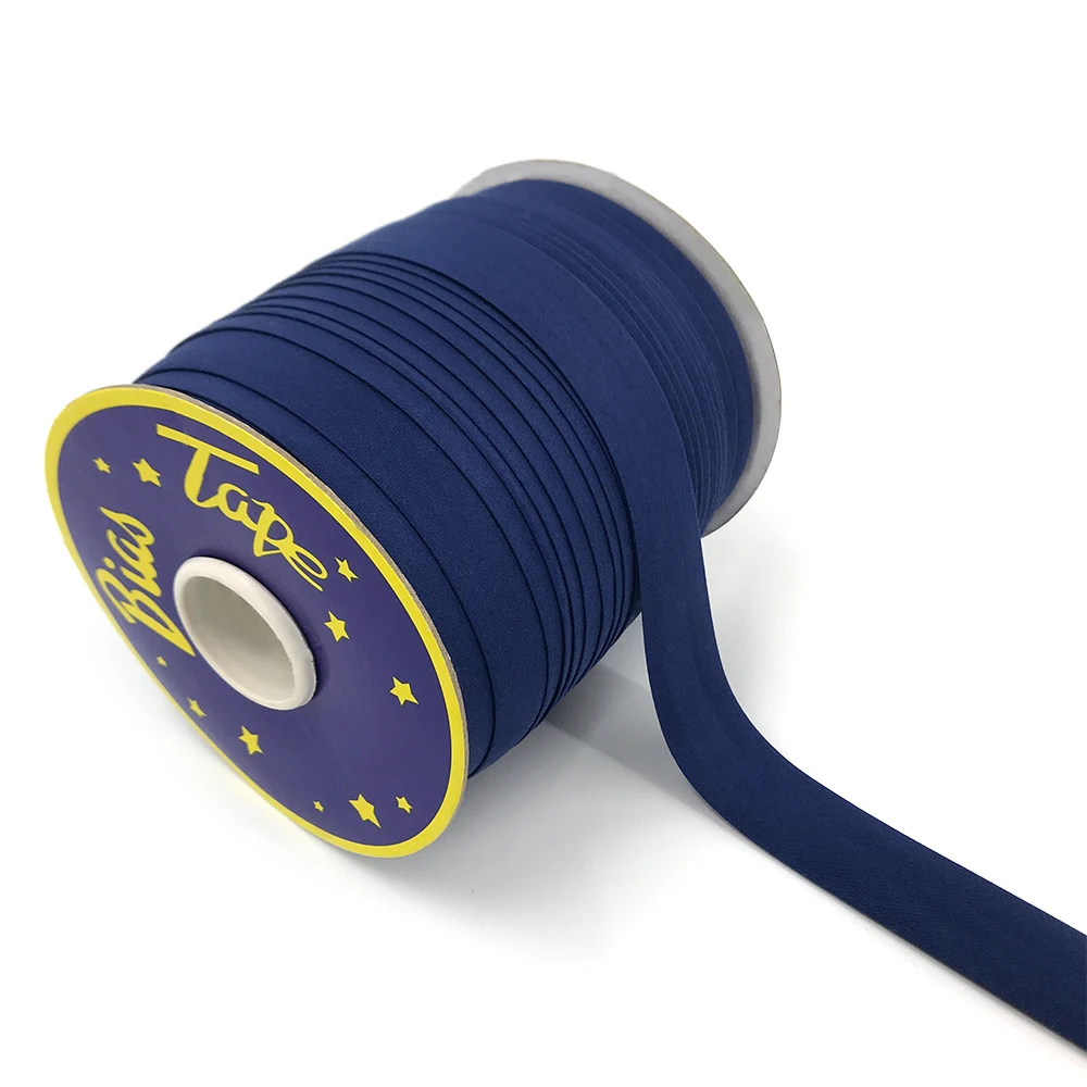 High density twill tape iron on 6mm cotton polyester double fold bias binding tape for sewing