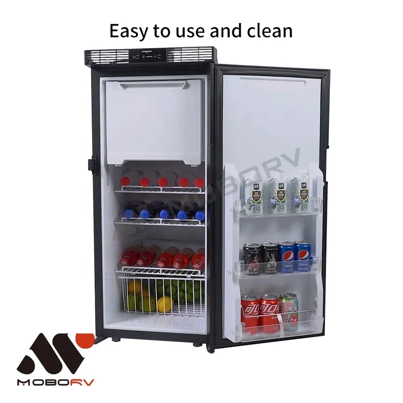 2025 MOBORV MOTORHOME PART RV appliances 12V DC slim compressor caravan rv fridge 92L SAA CE Certified camper van Refrigerator