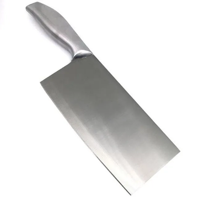 Stainless Steel Chinese Cleaver knife Safe and Non-stick Coating Blade with Anti-slip Wooden Handle Large Chinese Chefs Knife