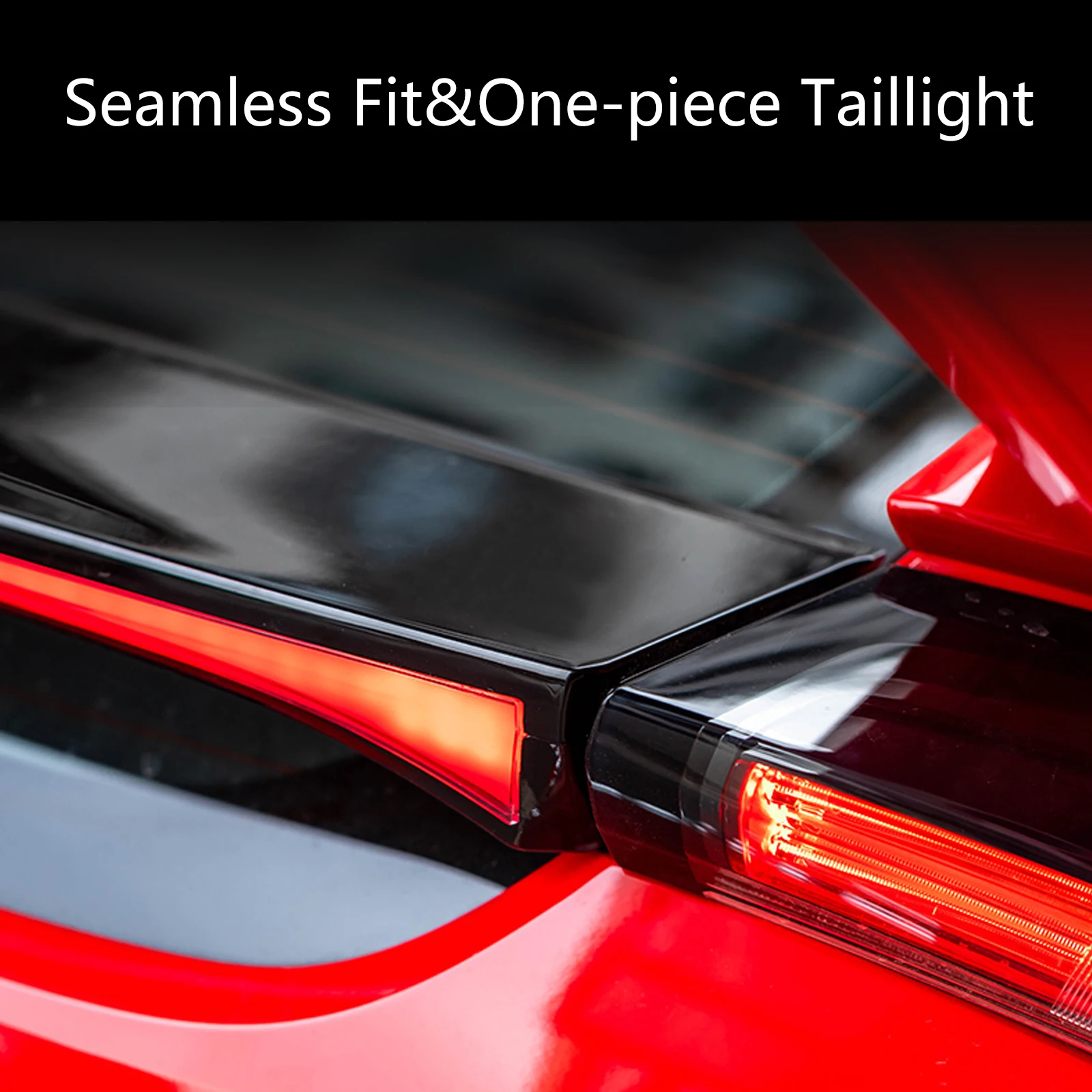LED Middle Tail Lights Brake Spoiler Rear Lamps For Honda Civic 2016-2021 Type R