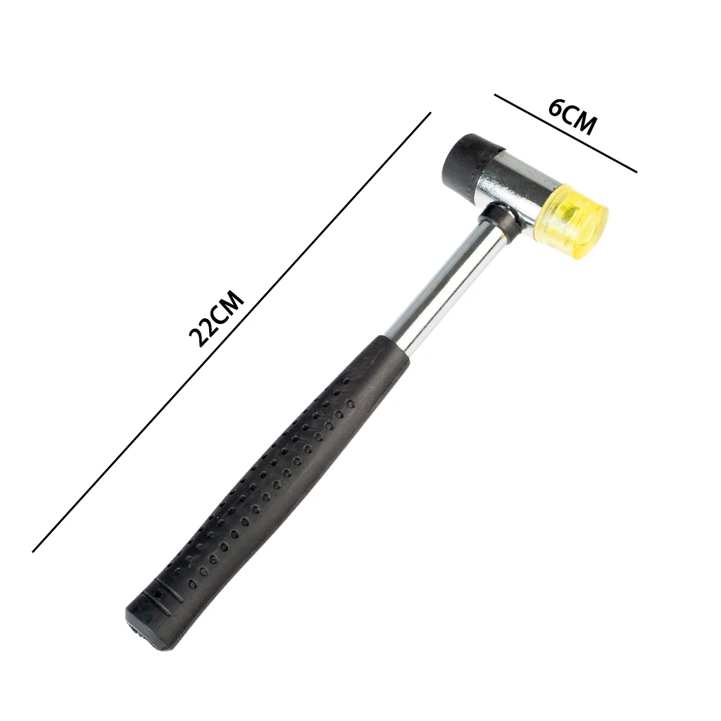 Double Headed Guitar Bass Ukulele Rubber Hammer Mallet Fret Wire Fretboard Tool With Steel Handle