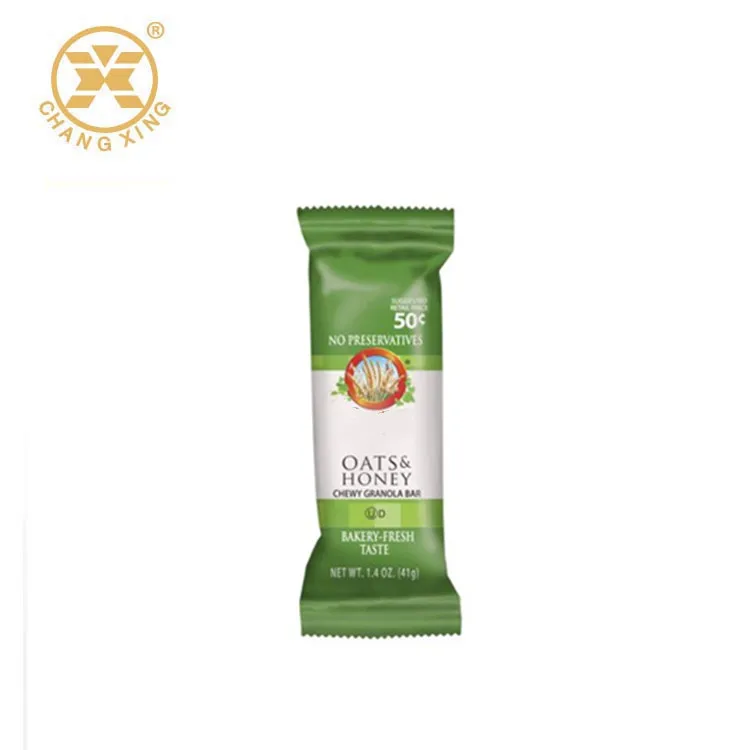 Customize Natural paper Cereal Walnut Bar Packaging Organic Snack food Kraft paper wrapper