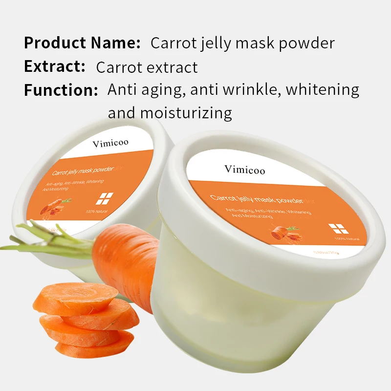 OEM ODM Whitening Moisturizer Anti-aging Repair Face Mask Lavender Coconut Milk Carrot Seaweed Jelly Mask Powder Set