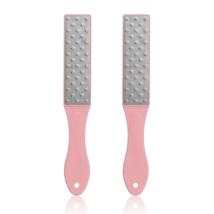 New arrival Scrubs Foot Rasp Feet double sided foot file callus remover Metal Foot File With Long Plastic Handle
