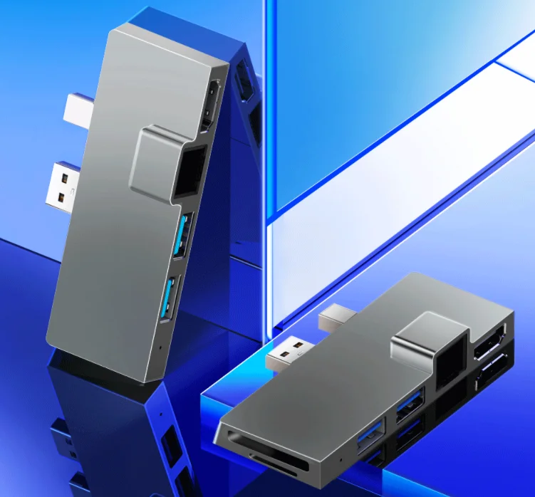 Pogo 1000M ethernet 2 usb 3.0 mini dp adapter hub multifunction dock for Microsoft surface pro 4 5 6