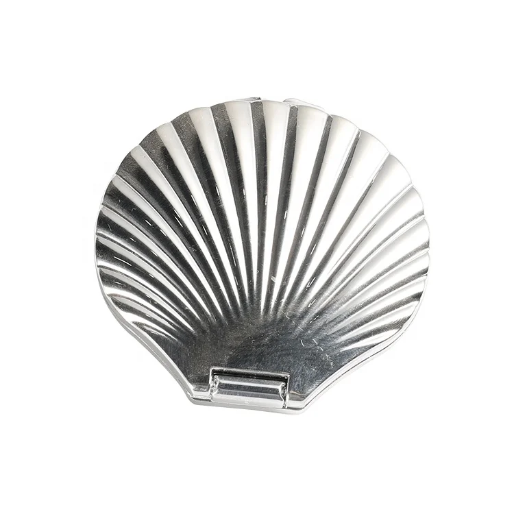 Wholesale Ningbo Unique design shell type portable folding mini travel makeup pocket mirror