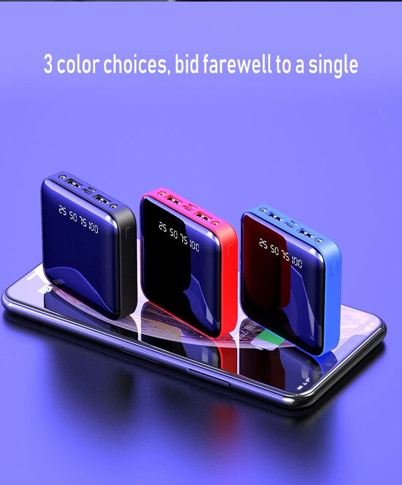 Ultra thin + flashlight + digital  indicator power bank 10000mah powerbank power bank mobile phone ultra slim power bank 10000ma