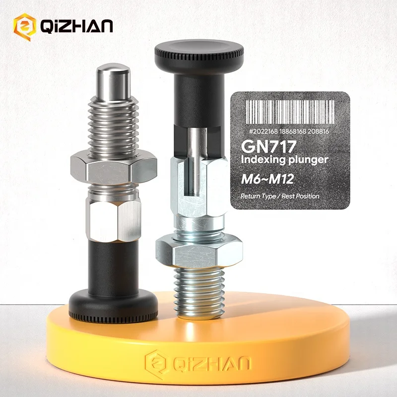 GN717 Stainless Steel Carbon Steel M6 M8 M10 M12 Plastic Knob Spring plunger Indexing Plunger