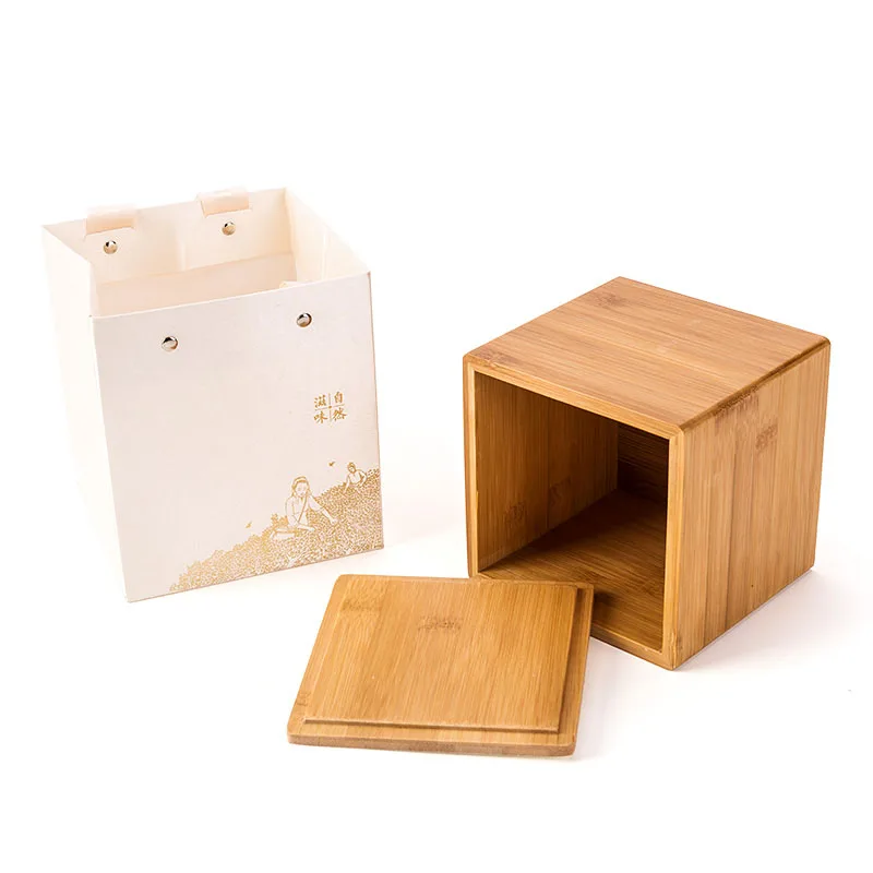 Star Packaging Hand Made Flat Folding Cardboard Packaging Paper Bag Wooden Gift Box