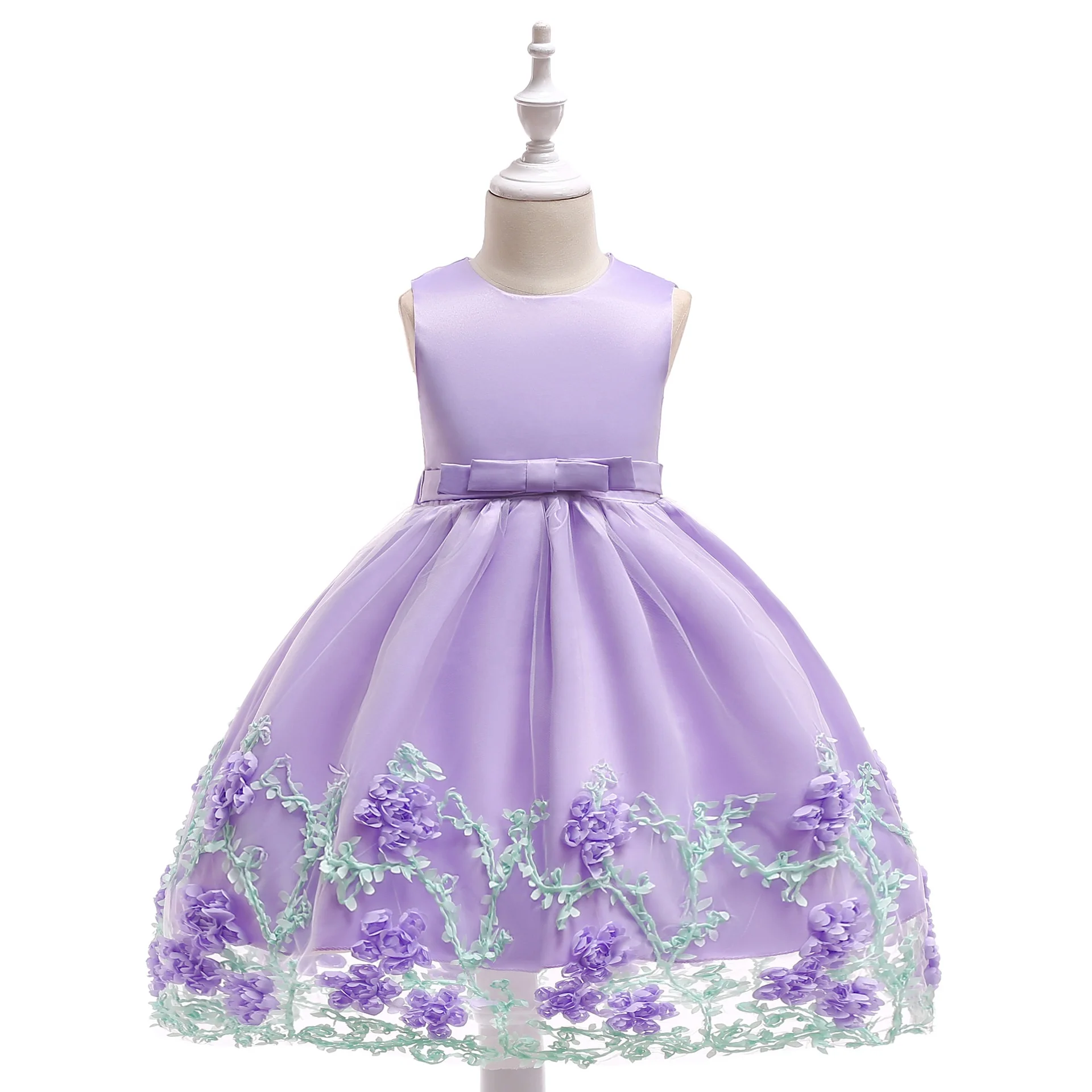 
wholesale new design little girls flower dress summer kids girls party wedding dress for 4-10 years girls 