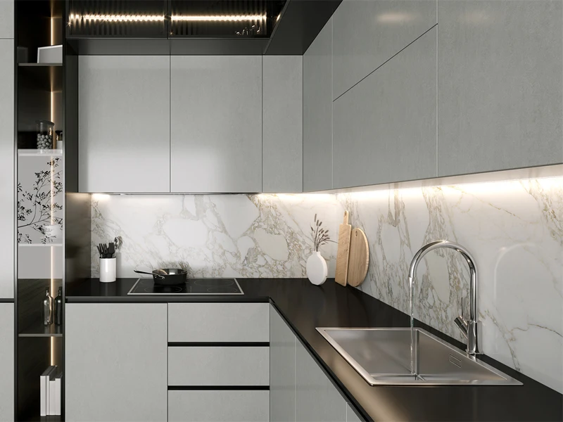 Guanmay Engineered Big Size Sintered Stone Black Slab Polished Matte 12mm Black Sintered Stone