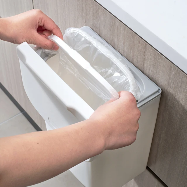 9L trash can kitchen hanging waste binTrash Bags Automatic Closing garbage bin With compression ring