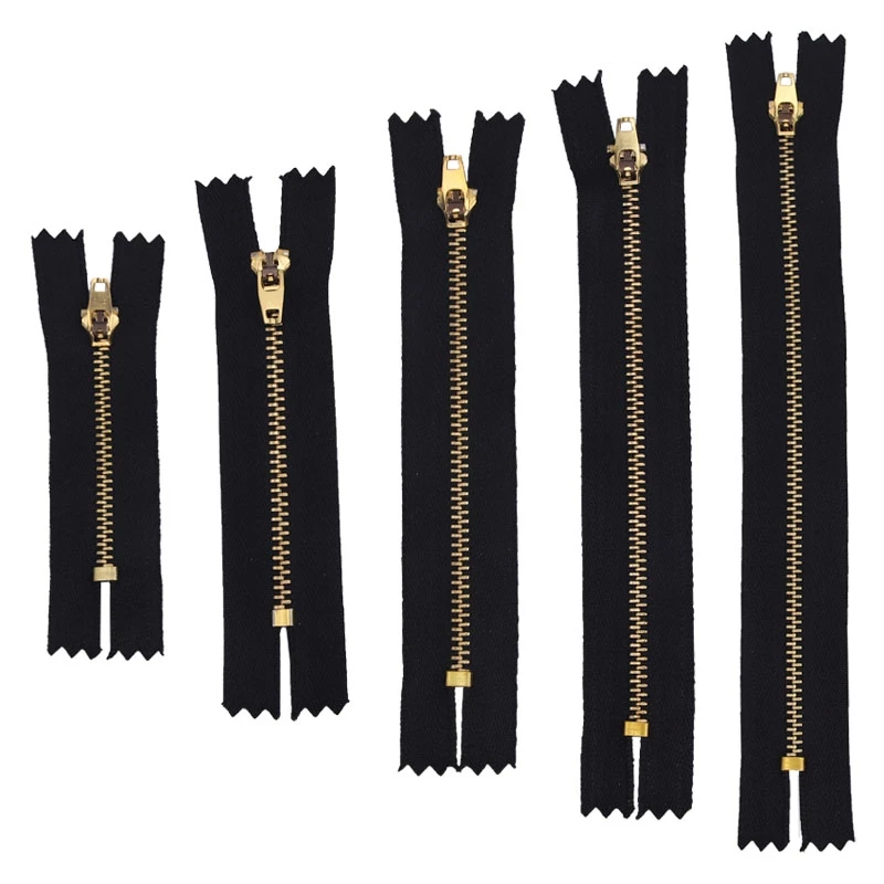 Manufacturer wholesale price #3 #5 #7 #8 #10 bag jacket metallic custom zippers custom color metal zipper roll zip for cloth