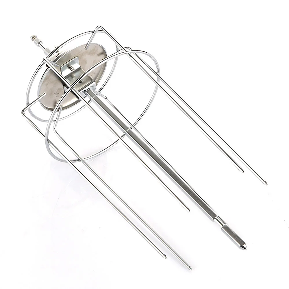 
Turnspit Spin Fork BBQ Grill Chicken Barbecue Tool Skewer Roaster Rack Rotisserie for Oven Kitchen Roast Tool Stainless Steel 