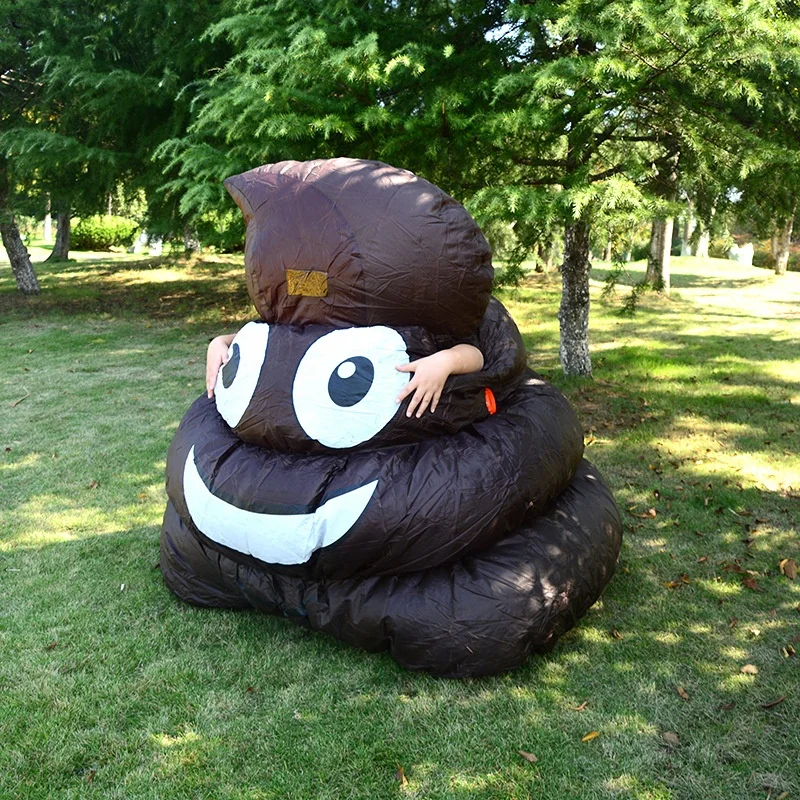 hot kids adults cosplay halloween party jumpsuit costumes inflatable Funny poop anime fancy dress clothing