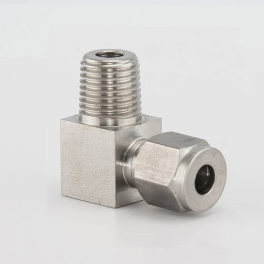 
304 Stainless Steel Male Elbow Connector 90 Degree Compression Tube Fitting NPT/BSP Threaded 