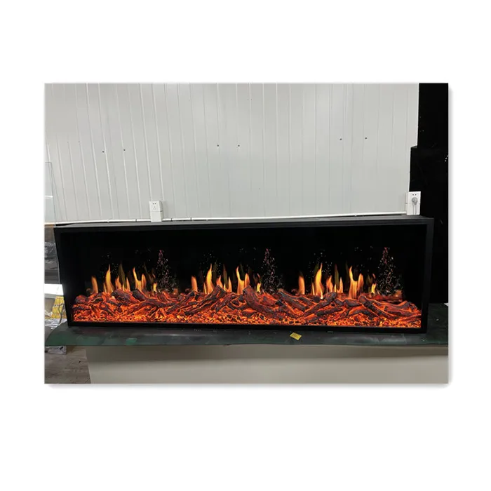 3D New designed Mirror glasses simulated crackling sound decorative video fire place electric fireplace