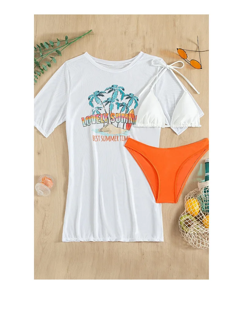 Custom Girl Swimwear 3 Pieces Swimwear Swimsuit Cute Bikini Swimsuits for Women