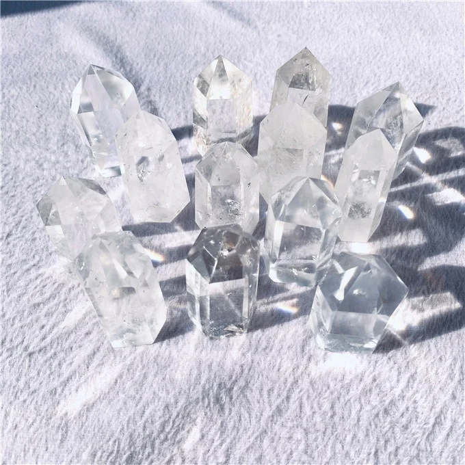 Natural rock quartz crystal Tower clear rock quartz crystal points energy crystal point