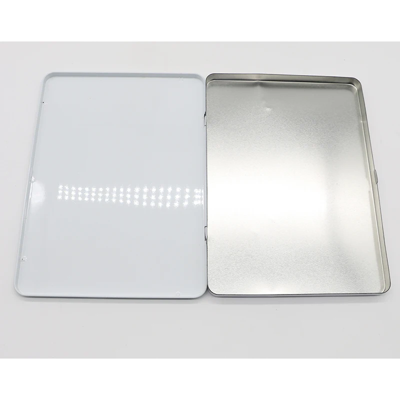 Hot Selling Custom Logo Two-Piece Rectangle Metal Tin Can with Hinge Lid Premium Quality Snack and Sugar Storage Box