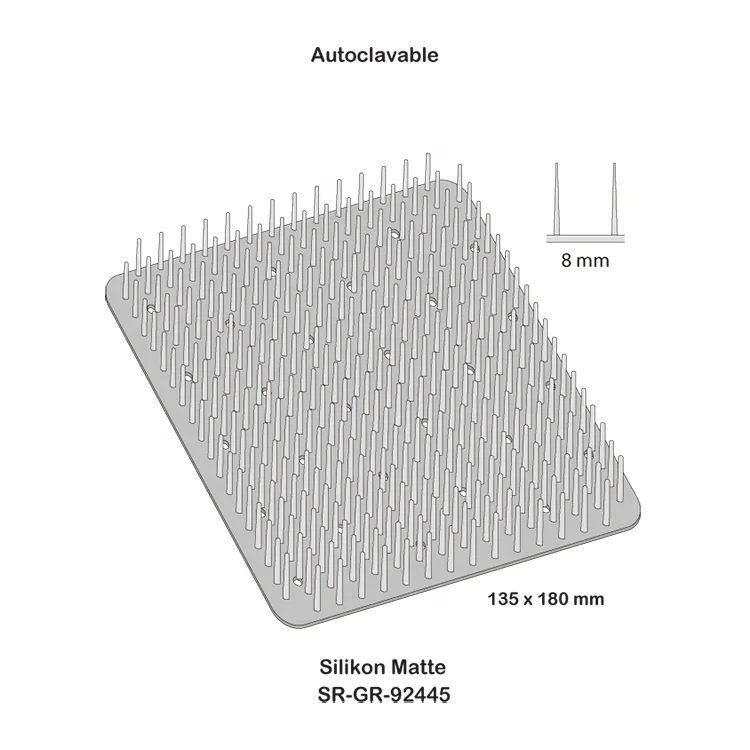 Silicon Matte Autoclavable Sterilization For Medical Disinfection Tray Case Box