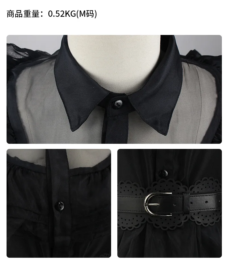 Wholesale Halloween Costume Adult Girls Wednesday Cosplay Clothing Children Long Dresses Costumes