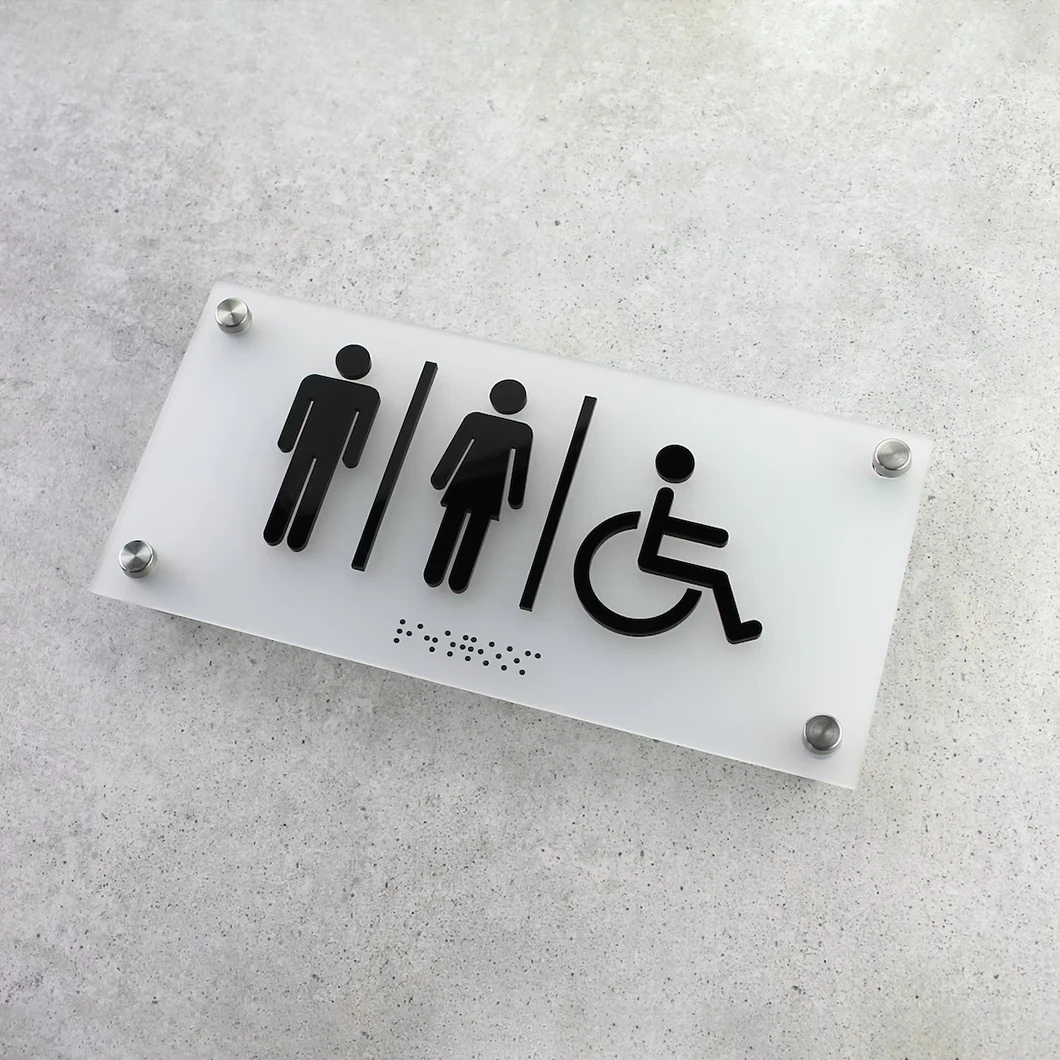 Custom Acrylic Signage Office Door Nameplate House Number Address Sign for Lobby Reception