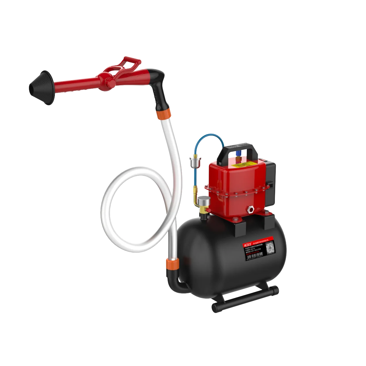 The toilet pipe unclogger is clean and hygienic with no contact. The thickened aluminum alloy tank is corrosion-resistant.