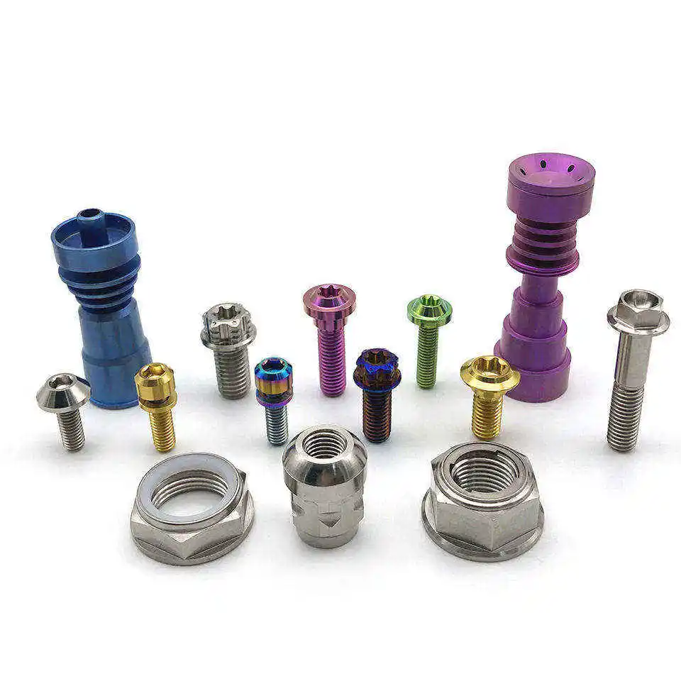 Burnt Titanium Bolt Motorcycle Modified Hollow Flange Screw M6 Stainless Steel Hexagon Screw