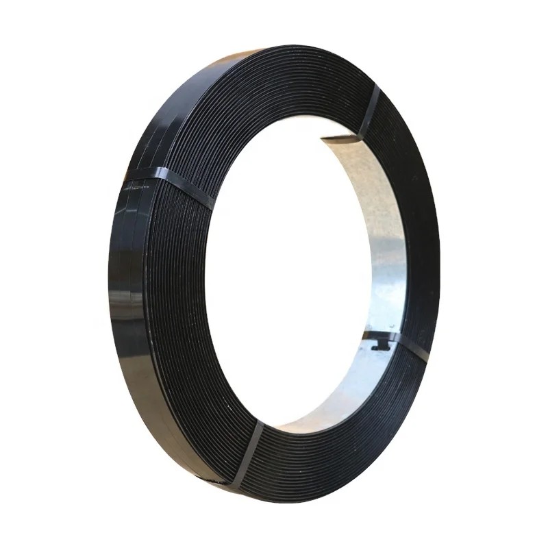 Heavy duty 12mm 16mm 19mm 25mm 32mm manual packing black color packaging steel strapping steel bundle strap