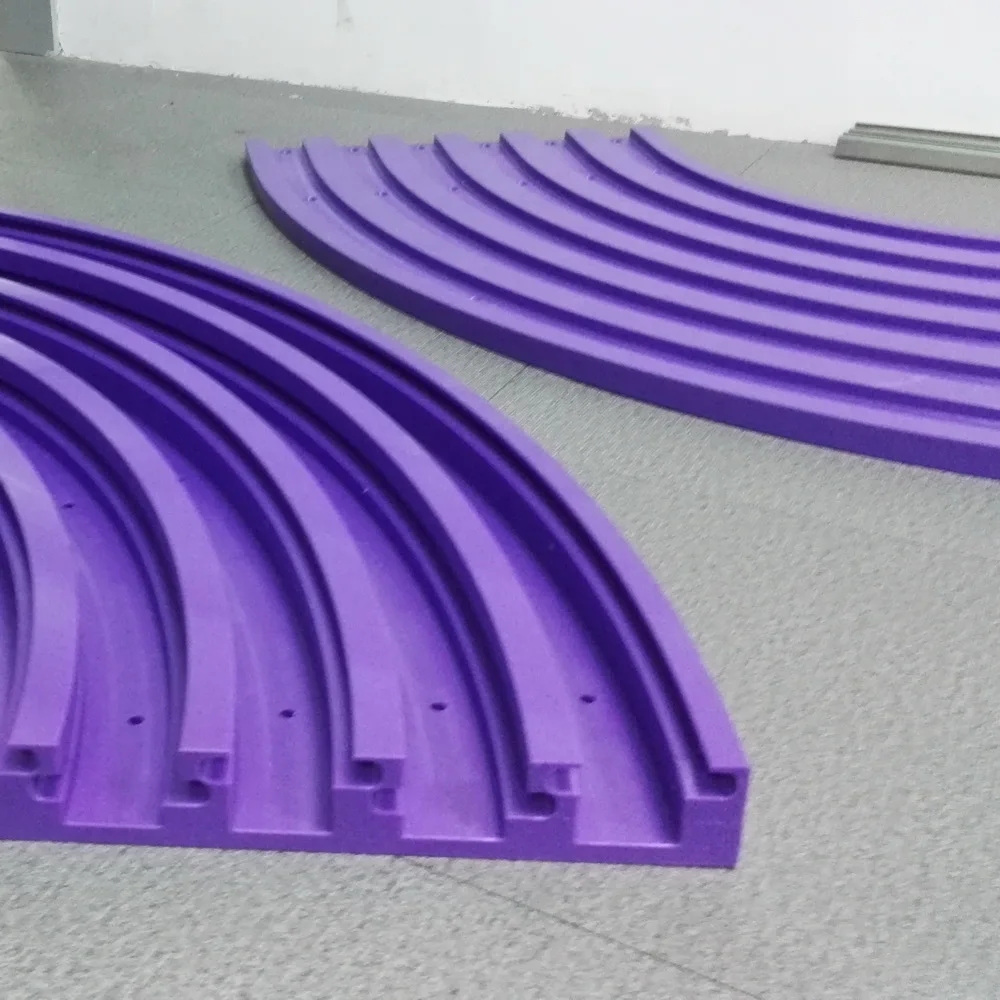 
Machining plastic guide rail for packing machine 
