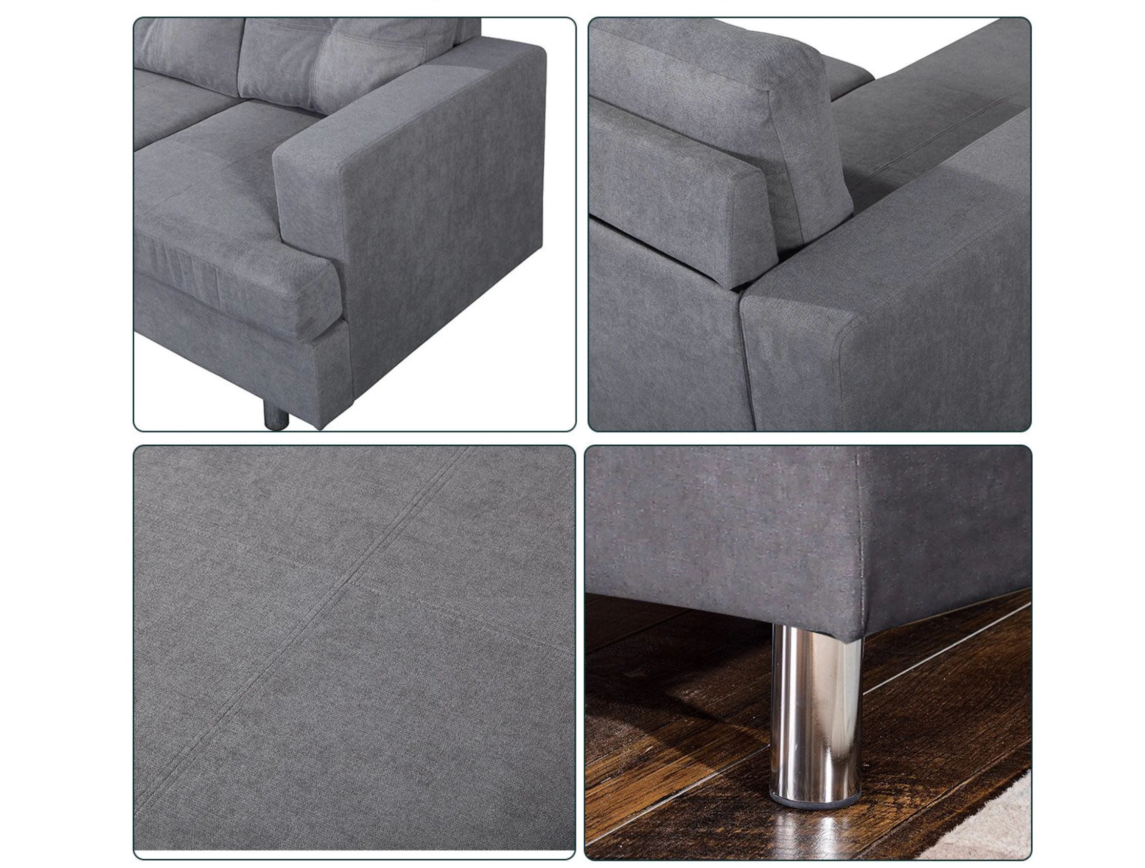 European import furniture u shape 5 seater home sofa set